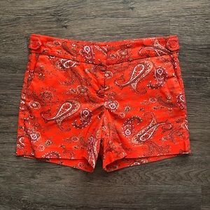 Willi Smith Orange Paisley Short